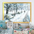 thumbnail image 1 of Designart Parc d'Hiver à Noël Art Mural Encadré Traditionnel, 1 of 4
