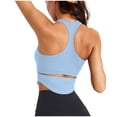 thumbnail image 3 of AherBiu Workout Tank Tops for Women Ribbed Sports Cami Stretchy Slim Yoga Gym Tops with Built in Bra, 3 of 6