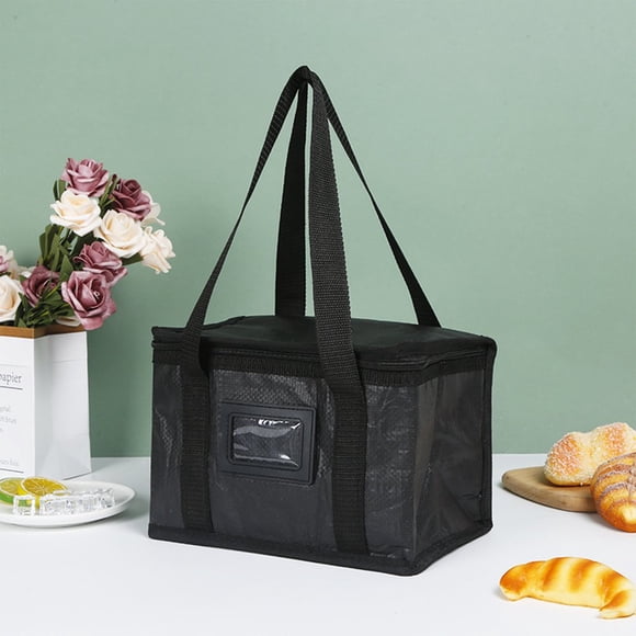 LEEYNEER Grand Sac Isotherme Glacière en Styromousse pour Garder les Aliments Chauds Ou Froids, Réutilisable, Double Fermeture Éclair, Sac de Livraison pour l'Épicerie