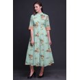 thumbnail image 4 of Bimba Robe-Chemise Mi-Mollet pour Femmes à Manches Roulées à Imprimé Floral Boutonnée - XX-Grand, 4 of 5