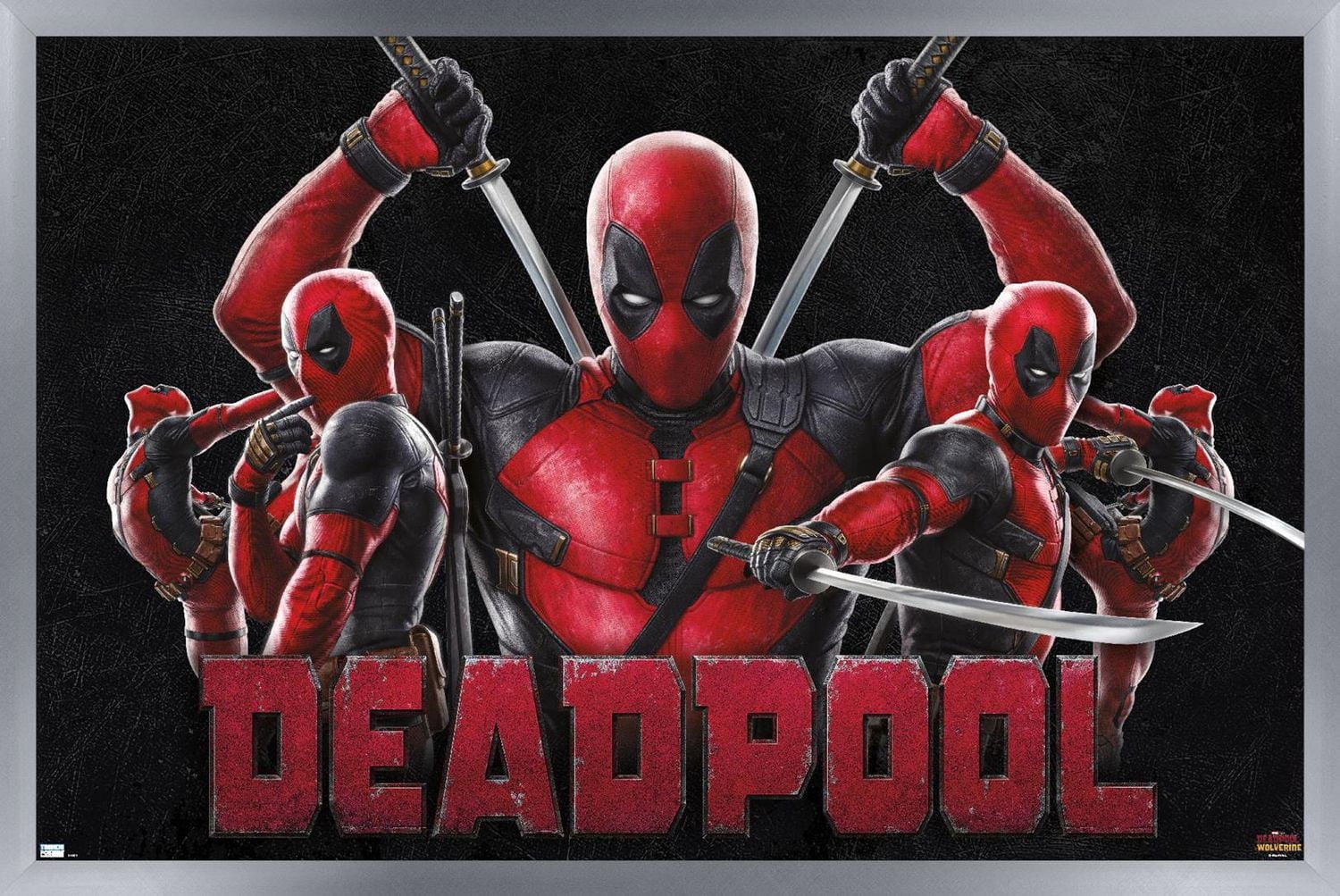 Marvel Deadpool & Wolverine - Deadpool Wall Poster, 14.725" x 22.375" Framed
