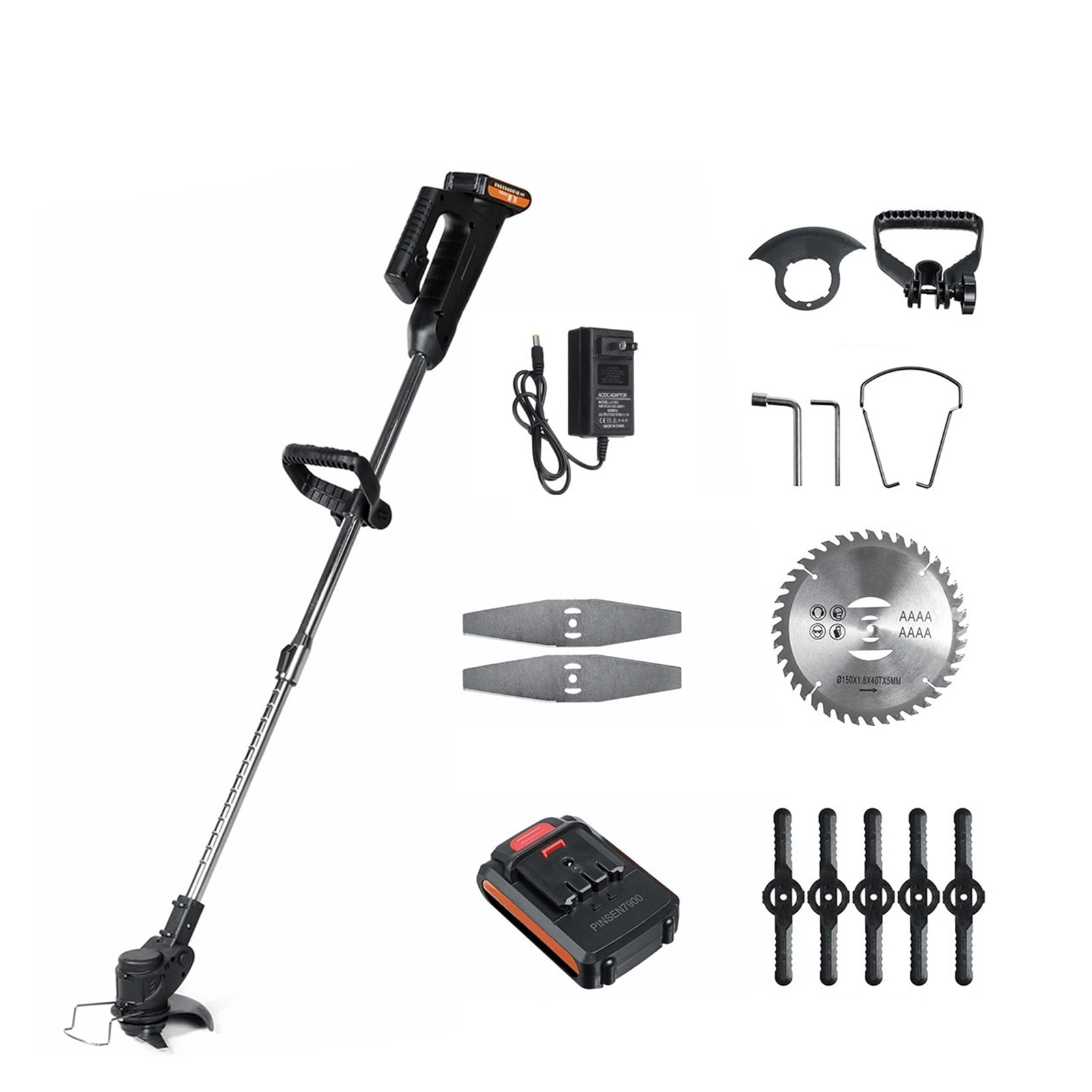 1000W 24V Electric Grass Trimmer With 22980mAh Battery Wireless Cordless Lawn Mower Length Adjustable Garden Pruning Cutter Tool ,Easy to Use