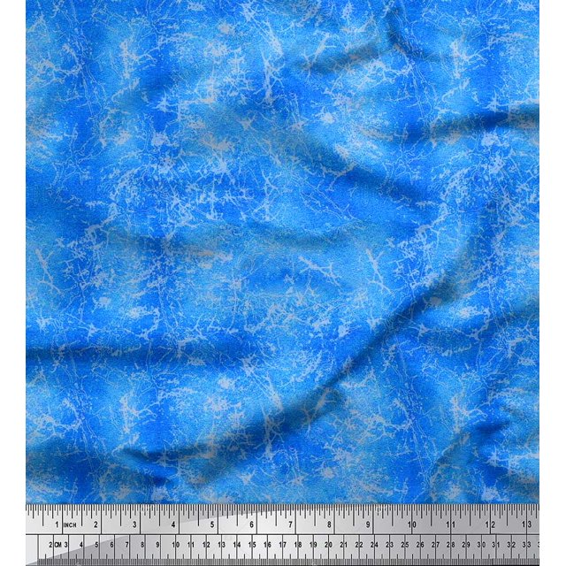 Soimoi Silk Fabric Ombre Tie & Dye Texture Decor Fabric Printed Yard 42 Inch Wide