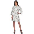 thumbnail image 1 of Moomaya Short Robe For Women Plus Size Printed Cotton Robe Lightweight Nightwear, 1 of 6