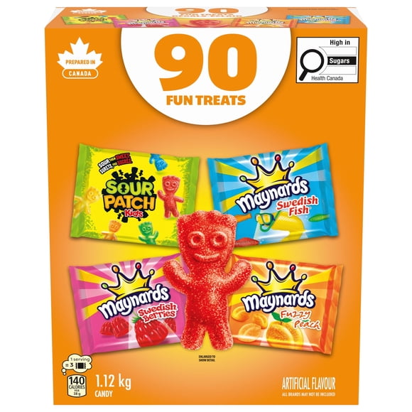 Maynards, Assorted Individually Wrapped Candy 1.12kg (Pack of 90)