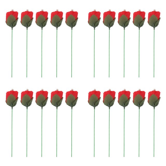 Flamme Apparaissant Accessoires de Rose, 20 Pcs Flamme Apparaissant Rose Exquis Réutilisable pour des Performances