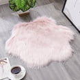 thumbnail image 2 of fheaev Wool Imitation Sheepskin Rugs Faux Non Slip Bedroom Carpet Mats, 2 of 2