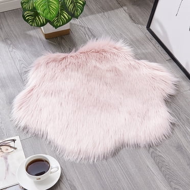TopLLC Wool Imitation Sheepskin Rugs Faux Non Slip Bedroom Carpet Mats on Clearance