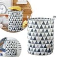 thumbnail image 1 of Patterned Linen Laundry Hamper Large Open Top Stylish Breathable Fabric For Home Bedroom Bathroom Durable Easy Design, 1 of 5