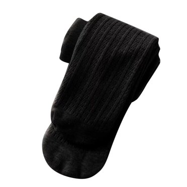 Ketyyh-chn99 Pantalon Long à Pattes d'Éléphant pour Bébé Fille, Tout-Petit, Enfants, Bébés Filles, Coton Molletonné Chaud, Leggings Complets Tricotés Extensibles, Pantalon de Base Pleine Longueur pour l'Hiver, Bas pour 6-8 Ans, Noir