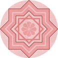 thumbnail image 1 of Ahgly Company Machine Washable Indoor Round Transitional Light Red Pink Area Rugs, 8' Round, 1 of 7