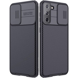 SuperShield Cas conçu pour Samsung Galaxy S21 FE avec housse de caméra coulissante, boîtiers de téléphone protecteurs Slim Shockproof, protection des objectifs de caméra glissante pour Galaxy S21 FE 5G