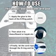 thumbnail image 3 of Unique Bargains 6pcs 6cm White D Ring Patch PVC Stainless Steel Round Shape D Ring Pads for Inflatable Boat Kayak, 3 of 7