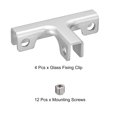 thumbnail image 3 of Unique Bargains Glass Fixing Clip, 4 Pack for 6-10mm Aluminum Alloy T-shaped Glass Support Bracket, 3 of 5