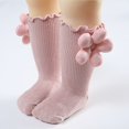 thumbnail image 2 of B91xZ Girls Plain Cuff Socks Infant Cute Cotton Baby Socks,Pink Small, 2 of 5