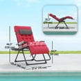 thumbnail image 3 of Outsunny Padded Zero Gravity Chair, Folding Recliner Chair, Red, 3 of 10