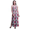 thumbnail image 1 of Bimba Robe Longue Sans Manches à Imprimé Floral pour Femmes avec Fentes Latérales Tenue d'Été-TTG, 1 of 6
