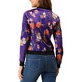 thumbnail image 3 of INSPIRE CHIC Blouson Bomber pour Femme Coupe Ajustée Léger à Fermeture Éclair Violet Foncé L, 3 of 8