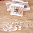 thumbnail image 3 of Trayknick 100Pcs Disposable Double Head Wood Stick Cotton Swab Buds Beauty Makeup Tool 100pcs, 3 of 11