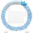 thumbnail image 1 of Balloon Column Stand  Circle Frame Balloon Arch Stand Kit 59.1‘‘ Large Size Reusable Balloon Arch Holder for Baby Shower Birthday Wedding Party Photo Background Decoration, 1 of 9