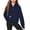 Navy, variant on Milgrthf Girls Half Zipper Collar Hoodies Pullover Long Sleeve Casaul 1/4 Zip Up Thumb Holes Hooded Sweatshirts with Pocket Navy 120