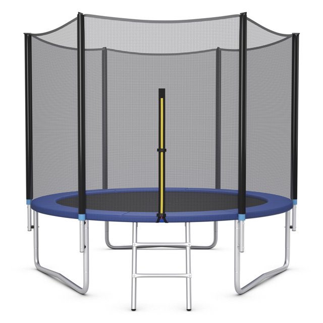 Patiojoy Trampoline de 10 Pi avec Filet de Sécurité et Tapis de Saut à Ressorts