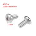 thumbnail image 2 of Unique Bargains M6x12mm Vis de Machine Poêle Phillips Tête Croisée Vis Fixations Boulons 30 Pcs, 2 of 3