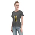 thumbnail image 4 of T-Shirt Basique à Manches Courtes pour Femme une Pièce Singe Jaune, 4 of 6