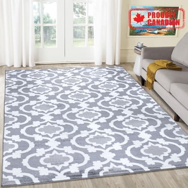 A2Z Trendy 7926 Modern Geometric Designer Dining Room Grey Area Rug Carpet Tapis (3x5 4x6 5x7 5x8 7x9 8x10)