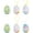 Green, variant on Small Easter Hanging Eggs,6pc Easter Decorations for The Home Plastic Eggs,Easter Tree Ornaments,Easter Tree Decorations Hanging Eggs,Hand Painted Eggs for Tree Basket Diy Crafts Easter Party Favors