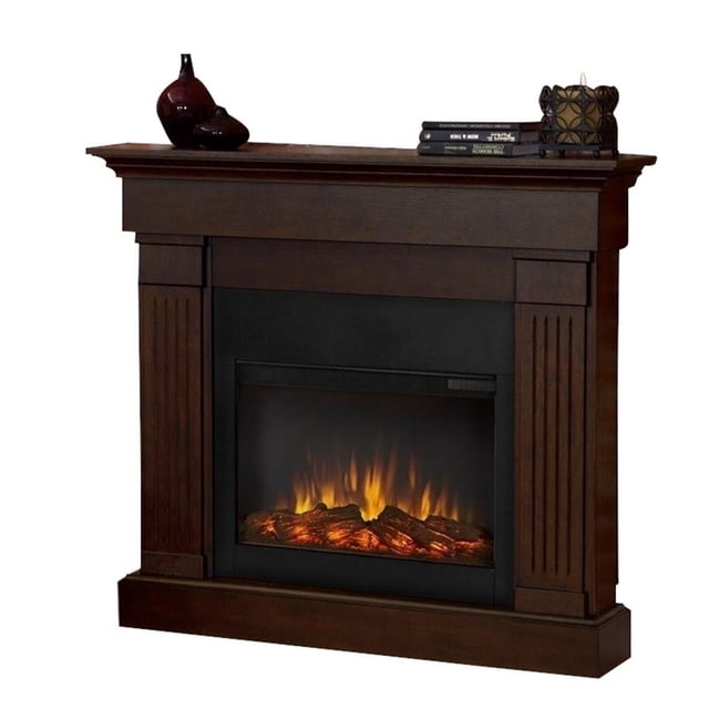Real Flame Canada Crawford Wood Slim Line Electric Fireplace in Chestnut Oak