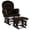 Brun, variante sur Gymax Fauteuil Berçant Relax pour Chambre de Bébé, Fauteuil à Bascule à Glissière et Pouf avec Coussin, Brun