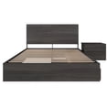 thumbnail image 2 of Nexera Milo Ensemble de Chambre à Coucher de Rangement Réversible 3 Pcs, Gris, Grand Lit, 2 of 6