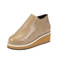 thumbnail image 2 of EGNMCR Bottines pour Femmes Femmes Chaussures Rétro à Semelle Plate Décontractées Grande Taille à Enfiler Chaussures à Double Fermeture Éclair, 2 of 7