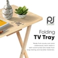 thumbnail image 2 of PJ Wood Plateaux-Tables Pliants pour Télé avec Étagère de Rangement Compacte Ensemble de Meubles 5 Pcs, 2 of 10