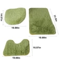 thumbnail image 3 of drppepioner 3 Pack Bathroom Rug Set Super Soft Non Slip Bathtub Carpet and Absorbent Bath Mat Plush Bath Mat, 3 of 8