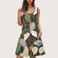 thumbnail image 1 of Ovzne Robes d'Été pour Femmes Robe Femme Imprimée avec Poches Chemises de Nuit Sans Manches Tenue de Nuit Chemise de Nuit Col Rond Robe de Nuit Robe de Vacances Imprimée Liquidation, 1 of 7