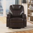 thumbnail image 2 of ACME Fauteuil à Bascule avec Pivot en Similicuir Marron, 2 of 7