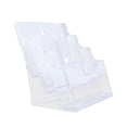 thumbnail image 4 of jinwen Acrylic Brochure Holder Brochure Display Stand for Documents Menu Restaurant A4 3 Tier, 4 of 9