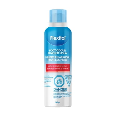 Flexitol Foot Odour Powder Spray, for Smelly feet, Scented, 143 g