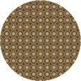 thumbnail image 1 of Ahgly Tapis Rond Lavable en Machine Intérieur Caramel Brun Transitionnel, 7 Pieds Rond, 1 of 7