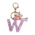 thumbnail image 1 of lionlar Resin Keychain Ornaments Girls English Alphabet Keyring Keychain W W, 1 of 9