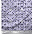 thumbnail image 1 of Soimoi Poly Georgette Fabric Floral Block Printed Fabric 1 Yard 52 Inch Wide, 1 of 5