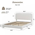 thumbnail image 2 of Hcore Boucle Bed Frame Full Size,Modern White Bed Frame with Adjustable Headboard, Soft Rounded Corners,No Box Spring Required,Easy Assembly, 2 of 6