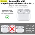thumbnail image 3 of Case for Airpods Pro 2nd Generation Case 2022 Airpod pro 2 case Secure Lock Clip Shockproof Protective Cover for AirPods Pro 2 Camouflage gray For AirPods 3 2021, 3 of 6