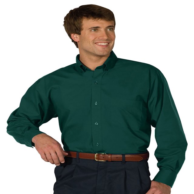 Edwards Men's Easy Care Poplin Long Sleeve Shirt, Style 1295