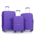thumbnail image 1 of Travelhouse Ensemble de 3 Pcs de Valises Rigides, Valise Rigide Légère Extensible avec Cadenas TSA et Roues Pivotantes, Violet, 1 of 8