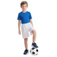 thumbnail image 2 of TOPTIE Short de Soccer pour Grands Garçons, Shorts de Course de 8 Pouces avec Poches - Blanc - M/ 10-12, 2 of 7