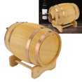 thumbnail image 1 of Wood Wine Barrel, Increasing Color Exquisite Workmanship Pine Brewing Barrel with Faucet for Spirits for Beer, 1 of 7