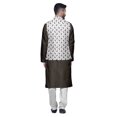 thumbnail image 3 of Atasi Ensemble de Pyjama Kurta Churidar Ethnique avec Veste Nehru Imprimée pour Hommes, 3 of 3